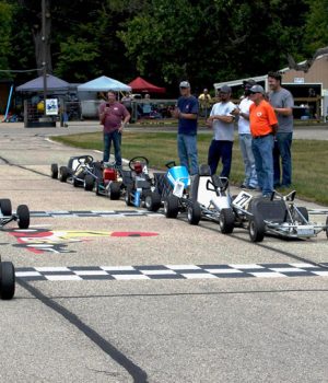 Blackhawk-Karts-line-up-for-Parade-Lap