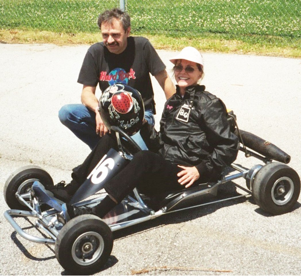 HL-3 The forever lovely Faye Pierson posing on Mark D’Elia’s Bug Scorpion II
