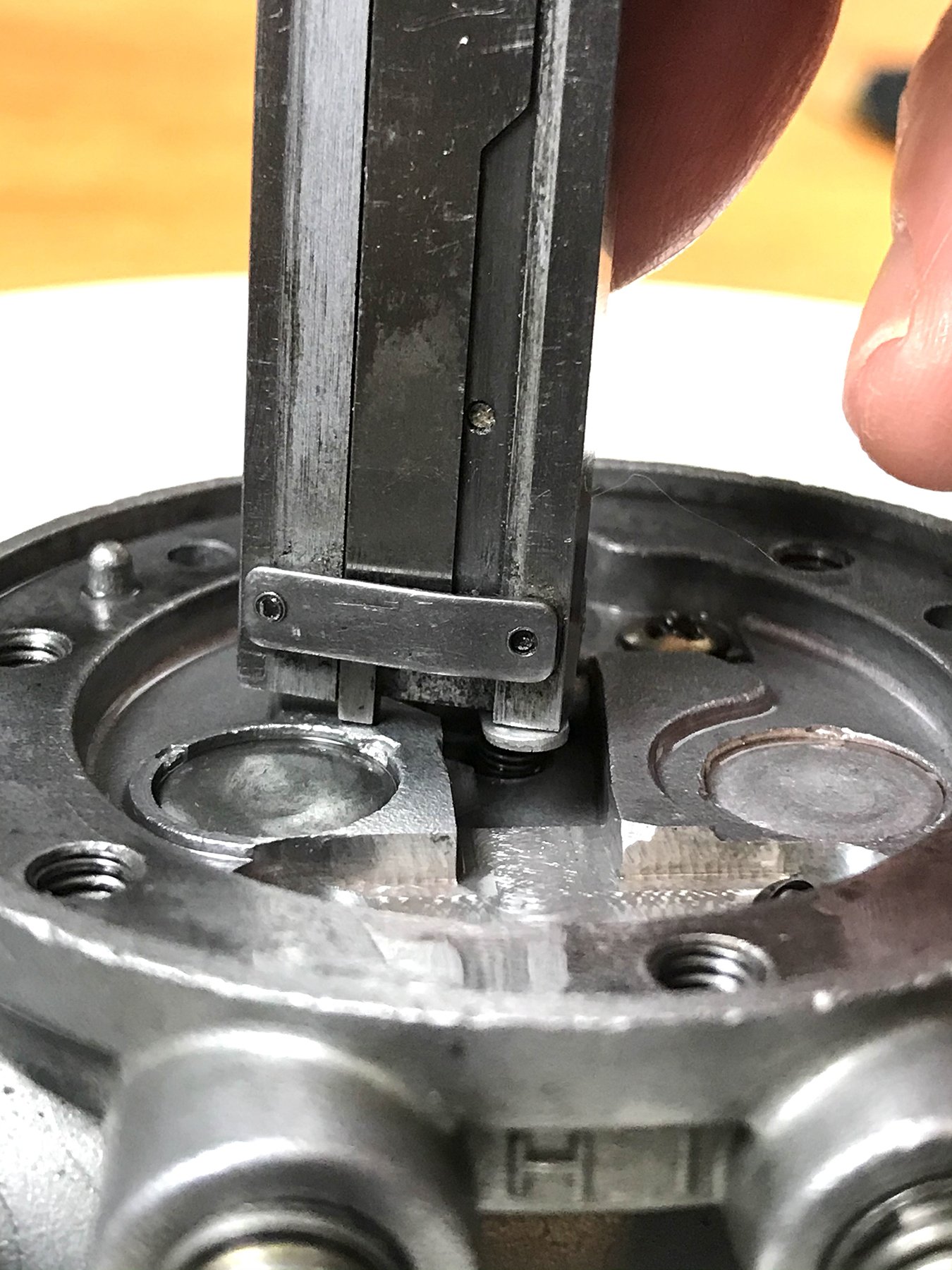 PO-12 The best way to check fulcrum lever height is with the depth end of a caliper. My methanol atomizers are .030”-.040” higher, and my gas Mikunis are setup with the levers .060” higher.