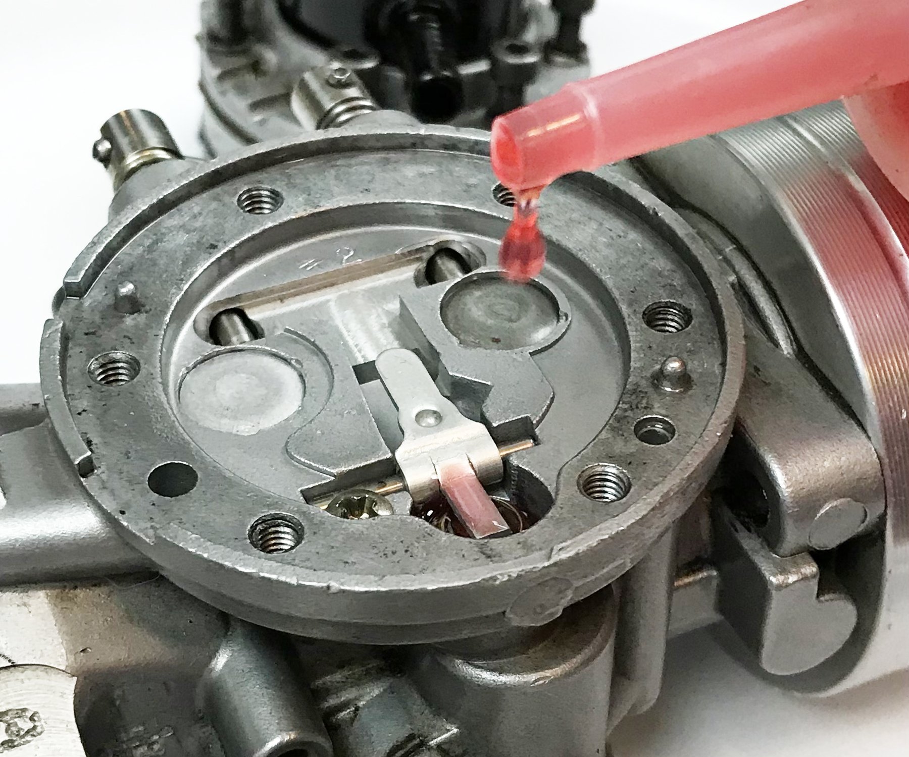 PO-3 Most inlet valves, needle and seats or gross jets require a liquid to provide a seal. I use Marvel Mystery Oil because it’s what Buller recommends for checking gross jets, but lighter oils like WD40 or your actual premix fuel work well too.