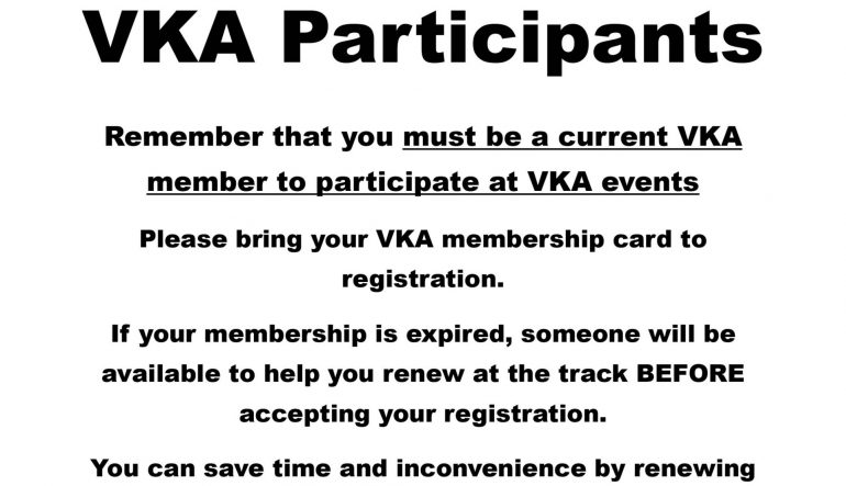 Attention VKA Participants