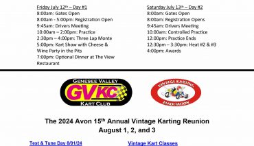Lafayette, Avon (GVKC) VKA Northeast Entry Forms Posted