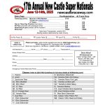 2025 New Castle Super Nationals entry form posted