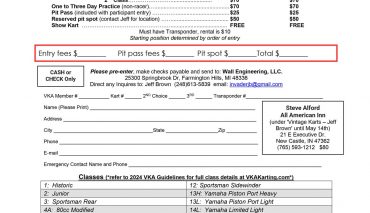 2025 New Castle Super Nationals entry form posted