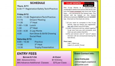 Sept. 11-13 Whiteland Fall Classic Forms Now Available