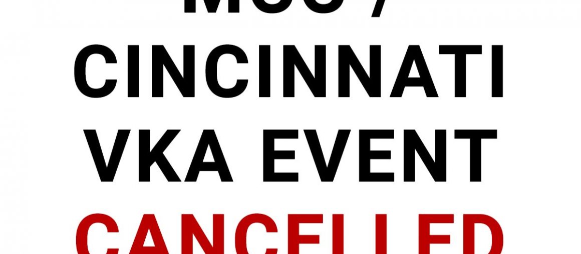 MCC-Cincinnati, OH October VKA Race Cancelled
