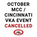 MCC-Cincinnati, OH October VKA Race Cancelled