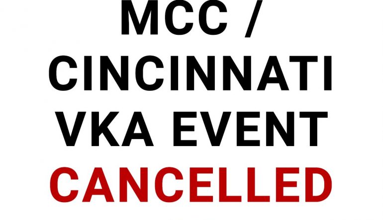 MCC-Cincinnati, OH October VKA Race Cancelled